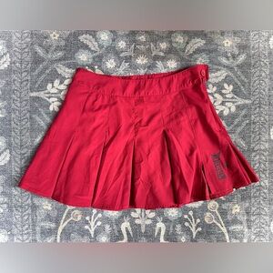 Reebok Red Pleated Mini Skirt